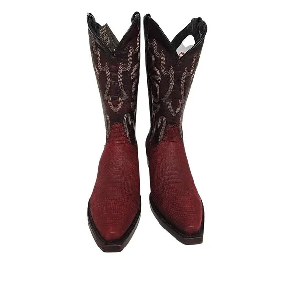 Dingo Men's DI 107 The Duke Snip Leather Pull On Western Boot Cherry Size 9D - Picture 5 of 6